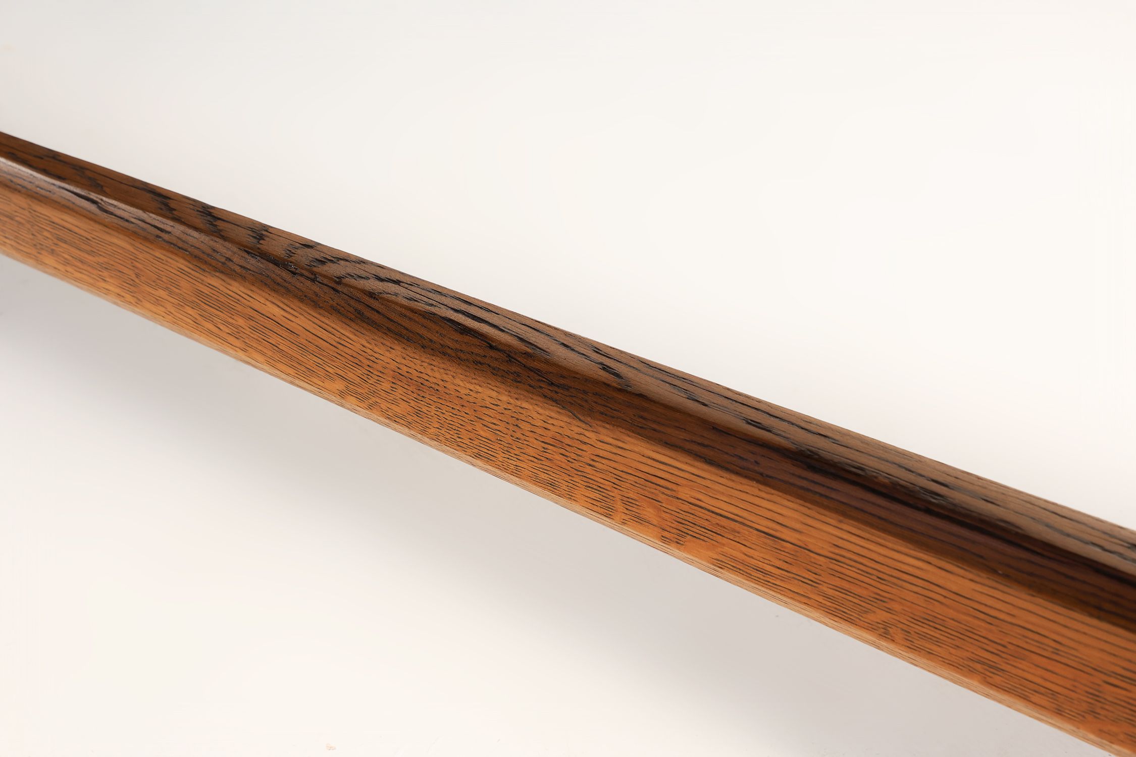 French Extra long solid elm wooden monastery bench, ca. 1850thumbnail